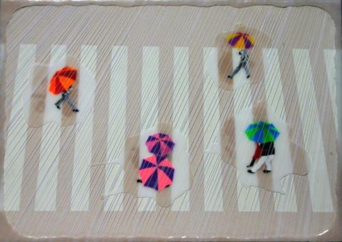 Multicolour Umbrellas 1 - 61 x 86 cm