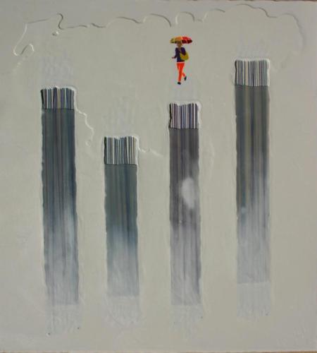 A Walk on a tight rope 2 - 95 x 75 cm