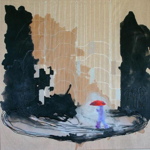 Crveni kišobran - 80 x 80 cm